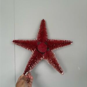 Vintage MCM Christmas Bottle Brush star can be used as decor or tree topper